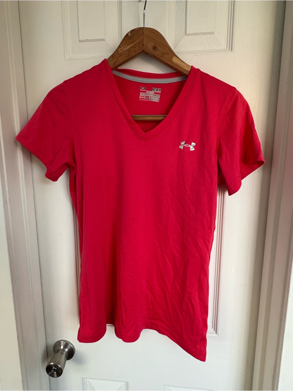 Under Armour Womenβs V-Neck Performance Tee - Hot Pink